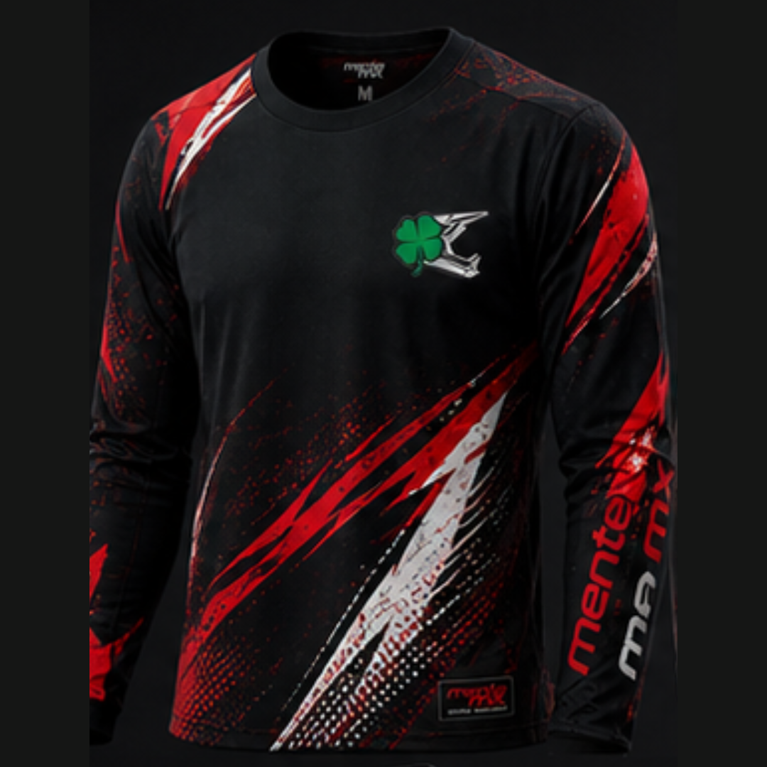 Camisa Rider Preta Vermelha